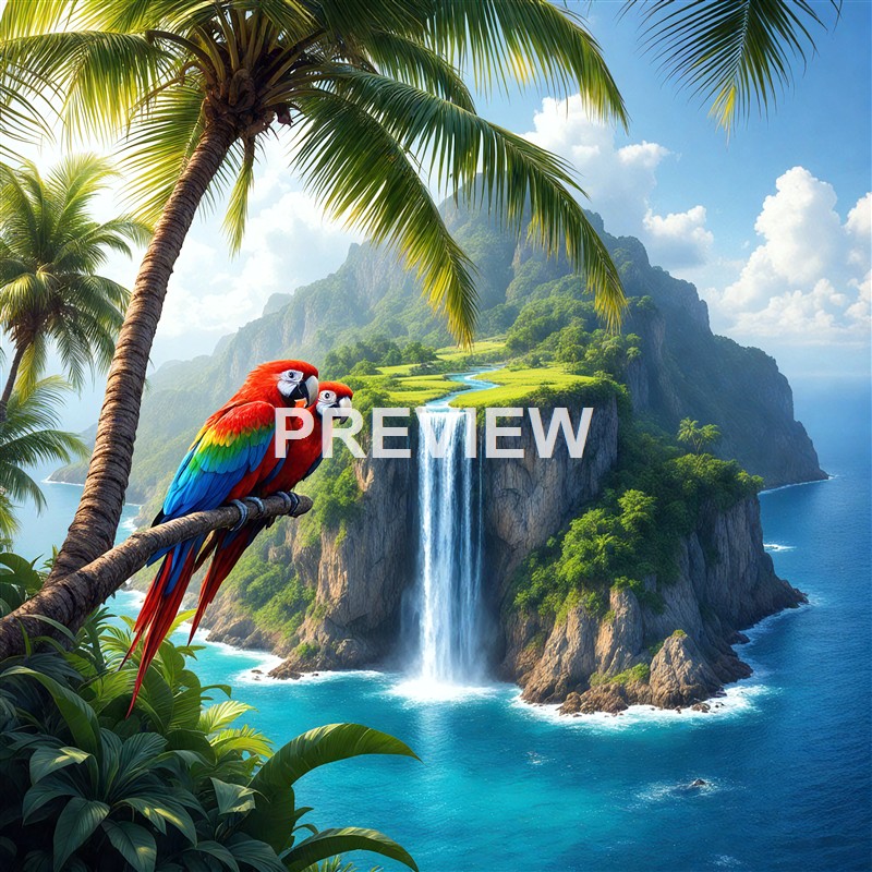 an-island-with-a-waterfall-and-two-rare-colorful-bird (24)_250320195941_Filename Text 2_01012_Filename Text 3_result